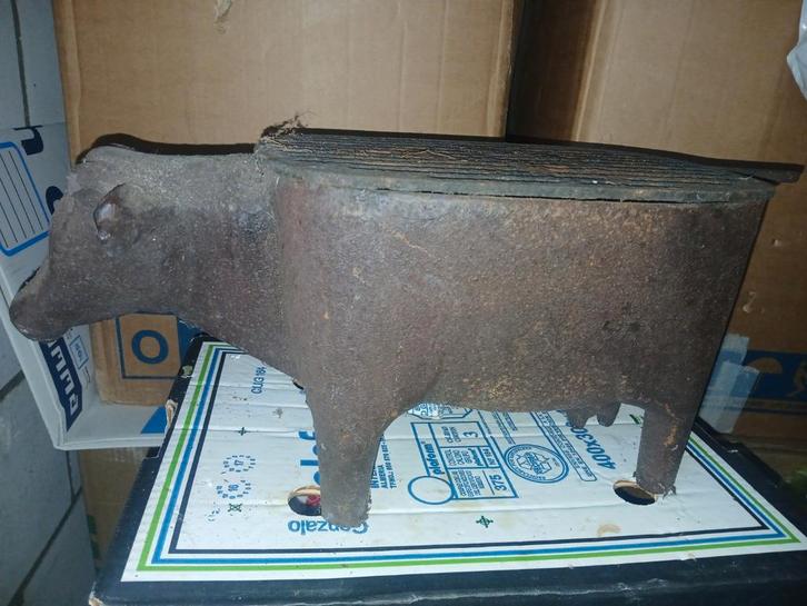 Antieke ijzeren koeienkachel bbq/bbkoe, Antiek en Kunst, Antiek | Overige Antiek, Ophalen of Verzenden