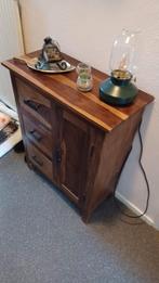 Houten kastje met lades en deur 65 br 30 diep en 80 hoog., Huis en Inrichting, Kasten | Dressoirs, Ophalen, 50 tot 100 cm, Zo goed als nieuw