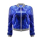 Blauwe dames glitter bomberjas / blauw jasje jas vrouwen, Verzenden, Nieuw, Blauw