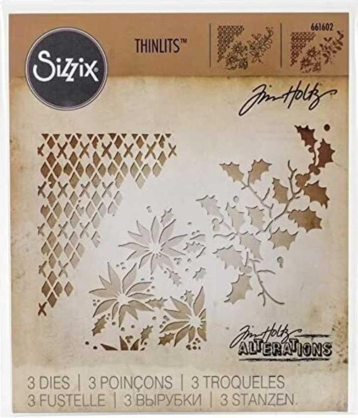 Sizzix Tim Holtz Thinlits Mixed Media Christmas #661602, Hobby en Vrije tijd, Scrapbooking, Nieuw, Frame of Mal, Sizzix, Verzenden