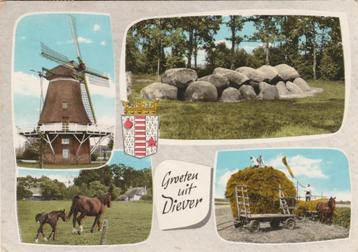 DIEVER Molen Paarden Hunebed Oogst Groeten  beschikbaar voor biedingen