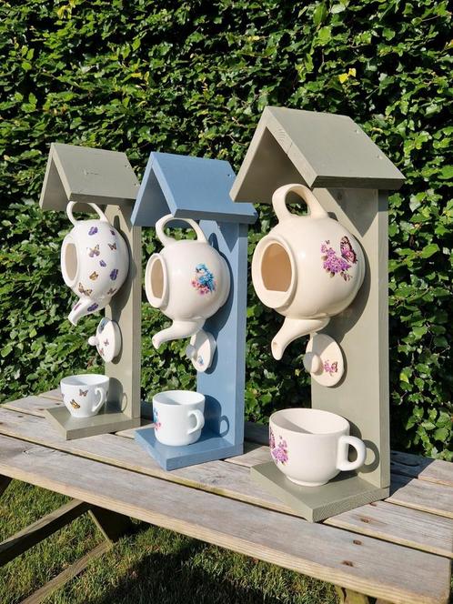 Theepot vogelhuisjes, Tuin en Terras, Vogelhuisjes en Vogelbaden, Zo goed als nieuw, Ophalen of Verzenden