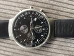 prachtige chronograph, Sieraden, Tassen en Uiterlijk, Horloges | Heren, Overige merken, Leer, Staal, Polshorloge