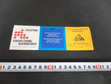 sticker Stichting vakopleiding bouwbedrijf  Den Haag  beschikbaar voor biedingen