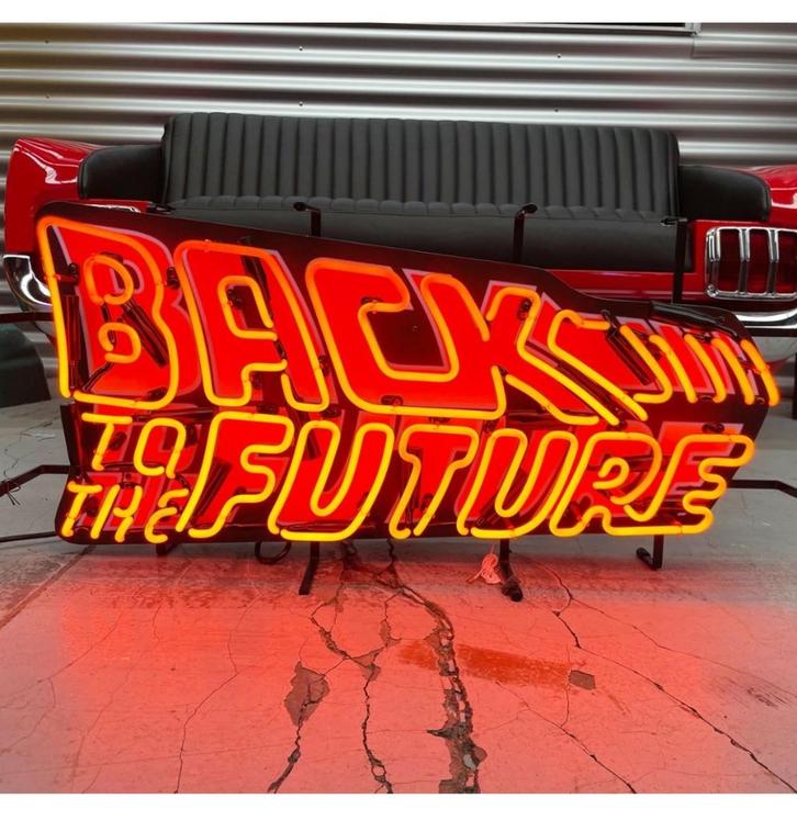 Back to the Future Neon verlichting, Huis en Inrichting, Woonaccessoires | Wanddecoraties, Zo goed als nieuw, Ophalen of Verzenden