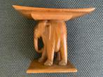 Houten Bijzettafel / Kruk Olifant Handgemaakt Olifanten, Ophalen of Verzenden