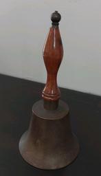 Antieke schoolbel handbel tafelbel brons / messing, Antiek en Kunst, Ophalen of Verzenden