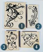 Diverse nieuwe houten stempels Flourishes Swirls Hero Arts, Hobby en Vrije tijd, Stempelen, Ophalen of Verzenden, Nieuw, Houten stempel