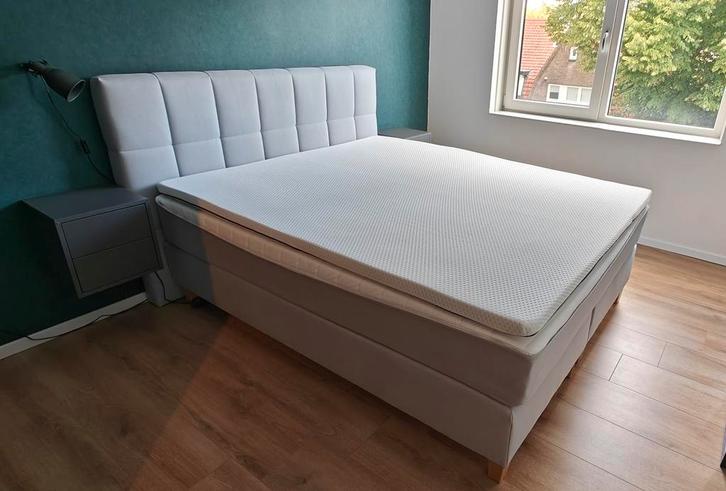 Zo goed als nieuwe Emma boxspring 160 x 200, Huis en Inrichting, Slaapkamer | Boxsprings, Zo goed als nieuw, 160 cm, Tweepersoons