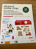 50 Raamstickers en 10 tattoos, kinderen raam stickers, Hobby en Vrije tijd, Ophalen of Verzenden, Nieuw, Meerdere stickers
