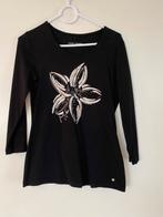 Zwart shirt met 3/4 mouw van Gerry Weber (36), Verzenden, Zwart, Zo goed als nieuw, Maat 36 (S)