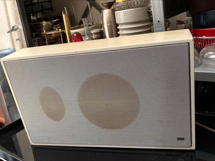 Braun - Speakers type L 450/2 Dieter Rams 50 s, Audio, Tv en Foto, Luidsprekers, Gebruikt, Front, Rear of Stereo speakers, Minder dan 60 watt