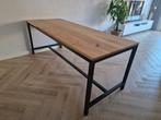 Massieve eettafel, Huis en Inrichting, Tafels | Sidetables, Ophalen, Gebruikt, 200 cm of meer, 25 tot 50 cm