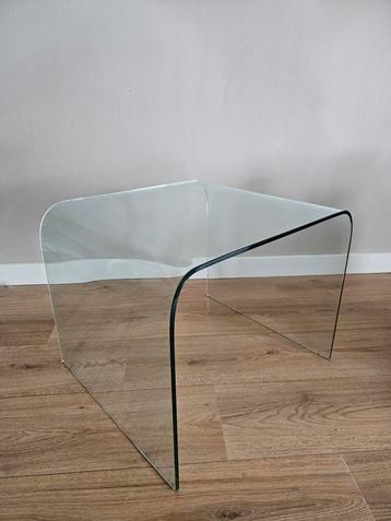 Vintage glazen bijzettafel koffietafel fiam waterfall  beschikbaar voor biedingen