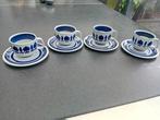 4 x kop en schotel Boch La Louviere Ballic / vintage / retro, Huis en Inrichting, Keuken | Servies, Gebruikt, Ophalen of Verzenden