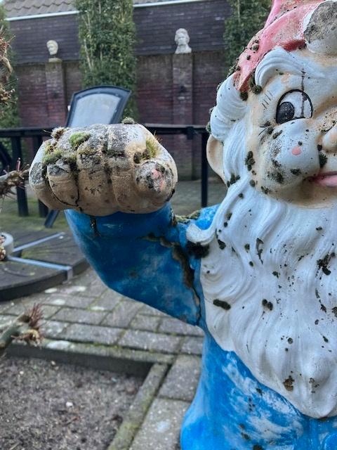 tuinkabouter beton, Tuin en Terras, Tuinbeelden, Gebruikt, Tuinkabouter, Beton, Ophalen