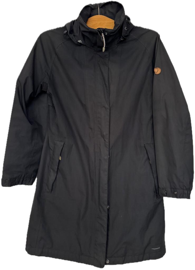 Fjällräven Visby, dames regenjas halflang, zwart, maat M, Kleding | Dames, Jassen | Zomer, Gedragen, Maat 38/40 (M), Zwart, Ophalen of Verzenden