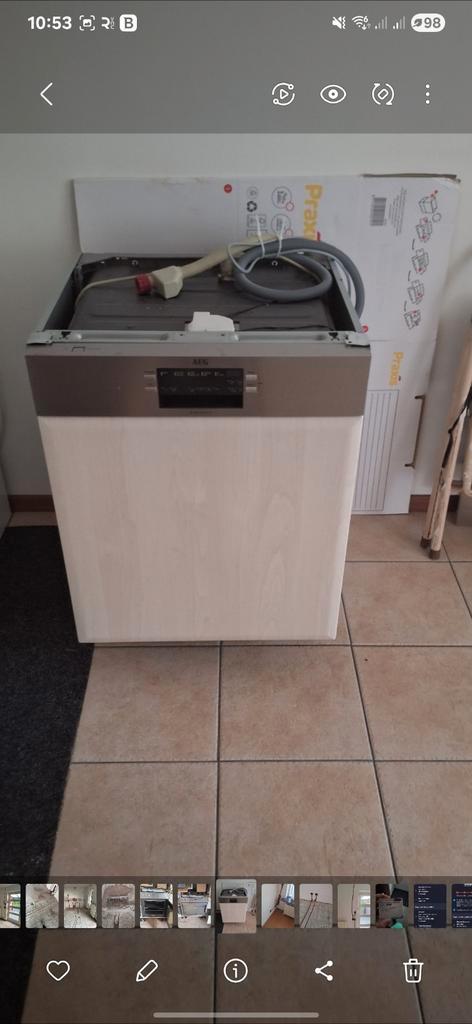 AEG Inbouw Vaatwasser, Witgoed en Apparatuur, Vaatwasmachines, Gebruikt, Inbouw, Minder dan 85 cm, Ophalen