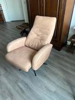 Beige Draaifauteuil met Verstelbare Rugleuning, Huis en Inrichting, Ophalen, Minder dan 75 cm, Zo goed als nieuw, Stof
