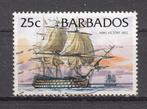 Barbados met een boot Victory, Verzenden, Gestempeld, Zuid-Amerika