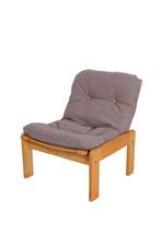 Vintage jaren 70 Pastoe fauteuil opnieuw gestoffeerd, Minder dan 75 cm, Gebruikt, Vintage, Hout