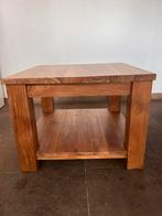 Massief teak salontafel, Huis en Inrichting, Tafels | Bijzettafels, Minder dan 55 cm, Zo goed als nieuw, Rechthoekig, Ophalen