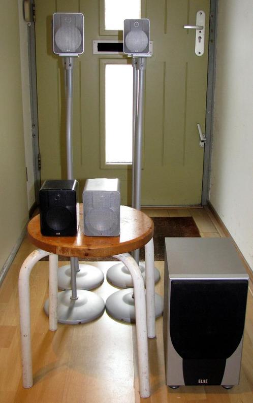 Elac sub 301 esp  + Elac 301 5 satellieten, Audio, Tv en Foto, Luidsprekers, Gebruikt, Complete surroundset, Overige merken, Ophalen