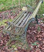 Antiek gietijzeren tuinbankje zware uitvoering, Tuin en Terras, Tuinbanken, Ophalen, Gebruikt, Metaal