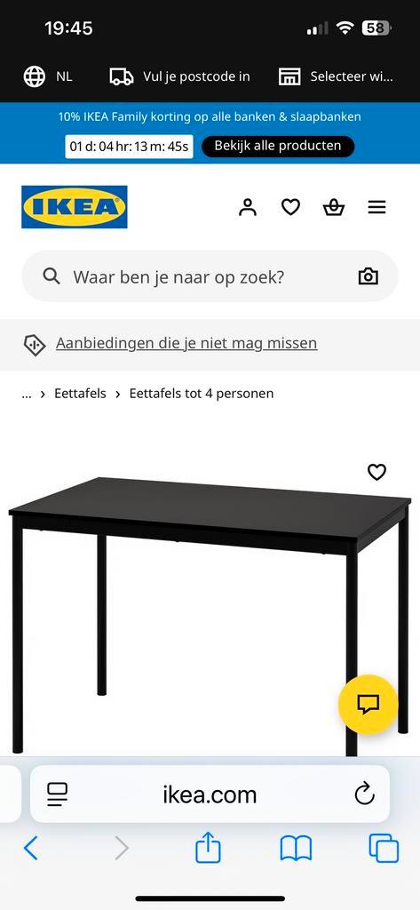 IKEA Sandsberg Tafel + 4 Stoelen - Nieuw in Doos!, Huis en Inrichting, Tafels | Eettafels, Nieuw, 50 tot 100 cm, 100 tot 150 cm