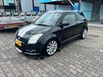 Suzuki Swift 1.6 3D Sport 2007 Zwart, Auto's, Voorwielaandrijving, 1005 kg, 125 pk, 4 cilinders
