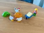 Playmobil 123 :Boerin met haan en kippen - 6965 + extra kip, Ophalen, Gebruikt