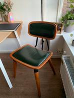Retro vintage stoel hout / groen, Gebruikt, Eén, Hout, Ophalen
