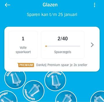 AH / Albert heijn glazen zegels volle spaarkaarten beschikbaar voor biedingen