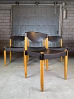 4x Casala Strax / Stax chairs by Hartmut Lohmeyer, Vier, Gebruikt, Hout, Vintage / modern