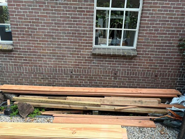 Douglas Planken & Balken - Diverse Maten, Doe-het-zelf en Verbouw, Hout en Planken, Gebruikt, Balk, Overige houtsoorten, 300 cm of meer
