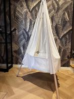 Leander hangwieg incl. standaard, matrasje en hemeltje, Ophalen, Gebruikt, Wieg