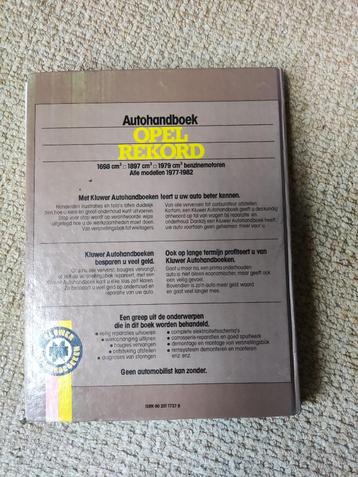 Handboek Opel Rekord; sleutelboek voor onderhoud/reparatie beschikbaar voor biedingen