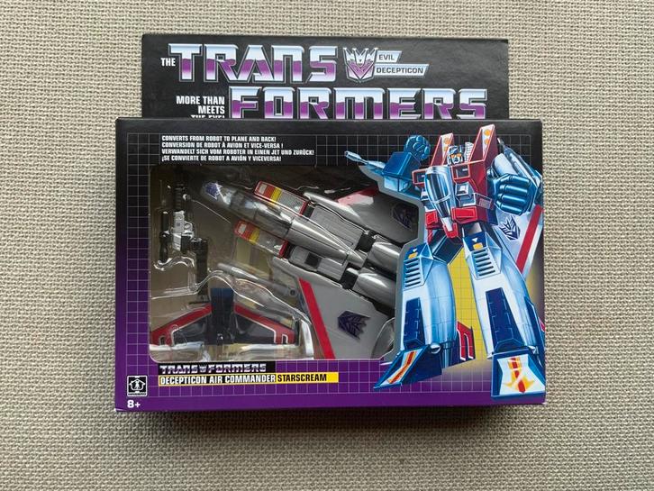 Starscream reissue, Verzamelen, Transformers, Zo goed als nieuw, G1, Autobots, Ophalen of Verzenden