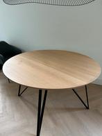 Massief eiken eettafel rond - Kluskens, Huis en Inrichting, Tafels | Eettafels, Ophalen, Gebruikt, 100 tot 150 cm, Vier personen