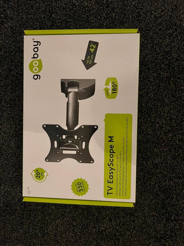Goobay TV EasyScope M Muurbeugel nieuw in doos, Audio, Tv en Foto, Televisiebeugels, Nieuw, Ophalen of Verzenden