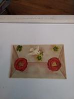 WITTE DUIF. MET KLAVER, Verzamelen, Ansichtkaarten | Themakaarten, Ophalen of Verzenden, Voor 1920, Sterren en Beroemdheden