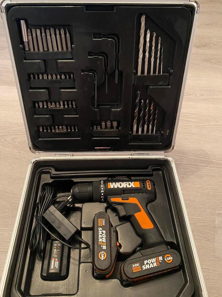 WORX Accuboormachine set (20V), Witgoed en Apparatuur, Gourmetstellen, Zo goed als nieuw, 4 t/m 7 personen, Ophalen