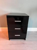Nachtkastjes zwart hoogglans (x2), Huis en Inrichting, Slaapkamer | Nachtkastjes, Ophalen, Kunststof, Minder dan 45 cm, 55 tot 70 cm