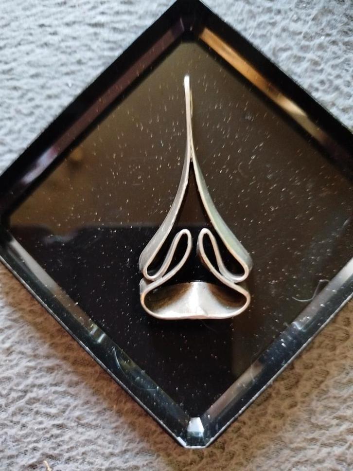 Zilveren Abstracte Ketting Hanger, Sieraden, Tassen en Uiterlijk, Kettinghangers, Zo goed als nieuw, Zilver, Zilver, Overige voorstellingen