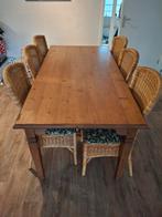 Eettafel met 4 stoelen, Huis en Inrichting, Tafels | Eettafels, Ophalen, Gebruikt, Rechthoekig, 50 tot 100 cm