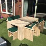 steigerhout Tuintafel Tafelset MET STOELEN + BANKEN   ACTIE, Verzenden, Bank, Steigerhout, Nieuw