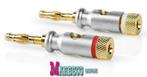 Banaanstekker, Bananen plug, Banana pluggen, Speakerplug, 2x, Audio, Tv en Foto, Nedis, Nieuw, Info@marbeco.nl, Minder dan 2 meter