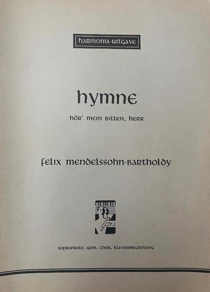 Mendelssohn-Bartholdy: Hör' mein Bitten, Herr, Muziek en Instrumenten, Bladmuziek, Gebruikt, Artiest of Componist, Klassiek, Piano