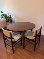 Vintage eettafel (uitschuifbaar), Huis en Inrichting, Ophalen, Gebruikt, Mid century, Rond