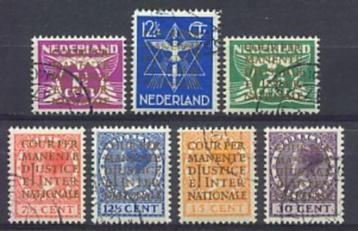 Nederland Dienst 9/15 gestempeld Cour Perm. de Justice 1934 beschikbaar voor biedingen